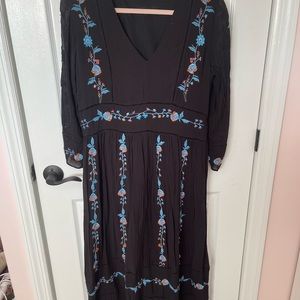 Zara MIDI Embroidered Dress